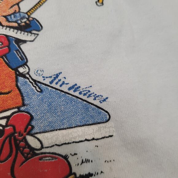 Vintage 90s "Mr. I Can Fix Anything" Funny Cut-Off T-Shirt Large Biker Gag Gift - Picture 4 of 12